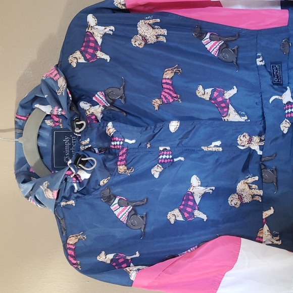 Simply Southern Dogs Hooded Rain Jacket - Picture 2 of 12